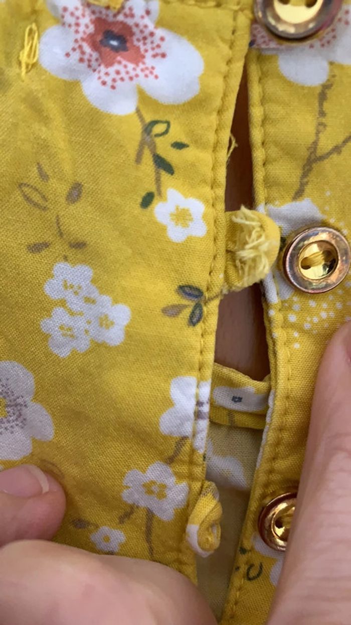 Robe jaune fleurie kiabi 18 mois - photo numéro 6