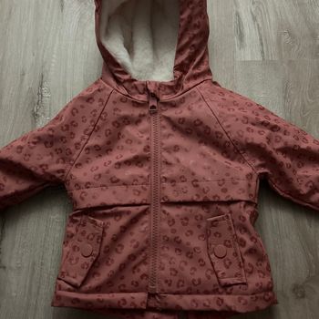 Manteau fille léopard rose