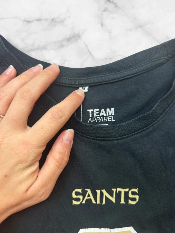 T-shirt NFL Team Apparel Drew Brees #9 New Orleans Saints Vintage taille M - photo numéro 4
