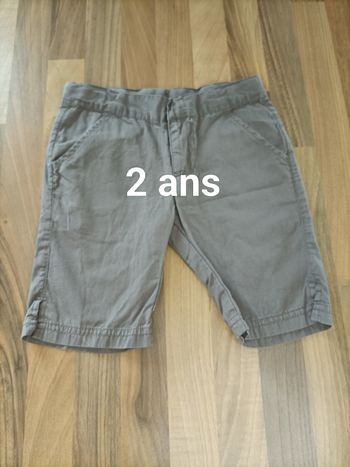 Bermuda marron kaki 2 ans Vertbaudet 