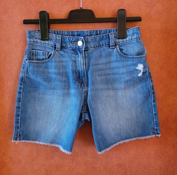 Short ajustable jean fille