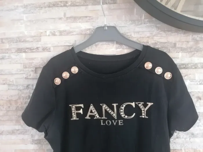 Tee-shirt taille M noir/Doré - photo numéro 10