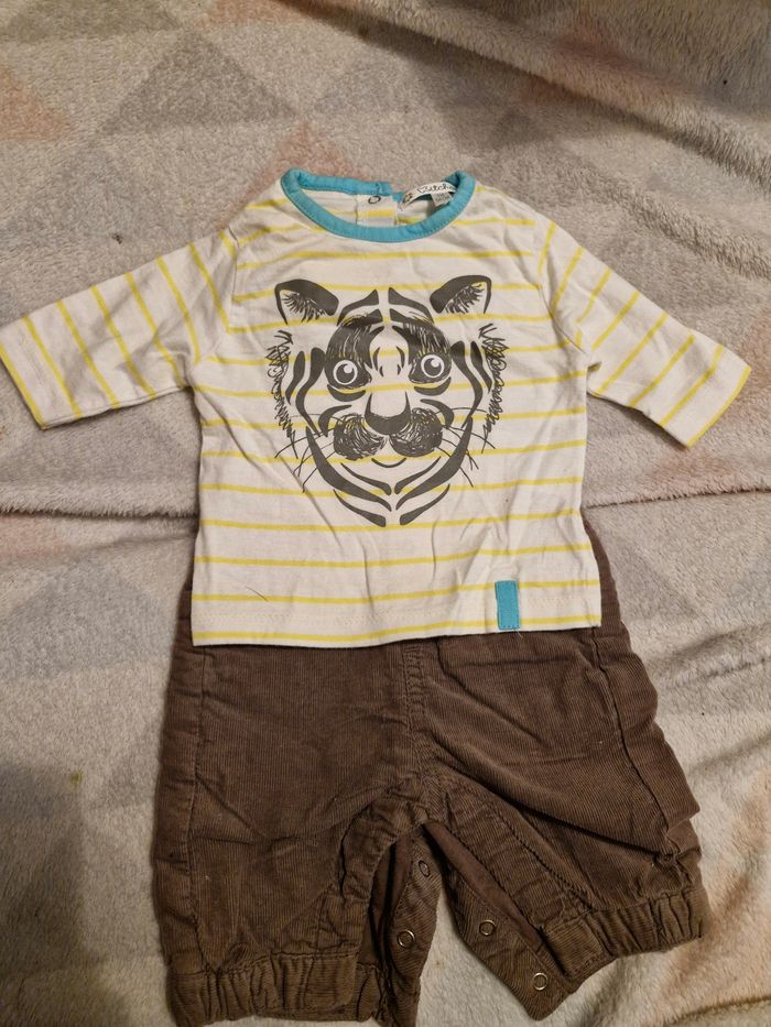 Ensemble salopette 1 mois - photo numéro 2