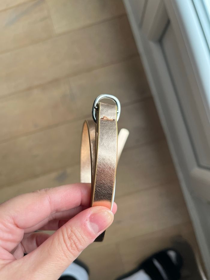 Ceinture fine rosé camaïeu