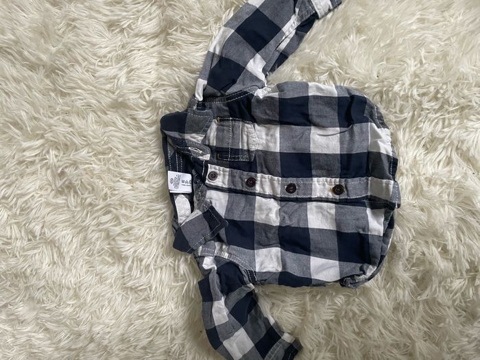 Chemise à carreaux blanc