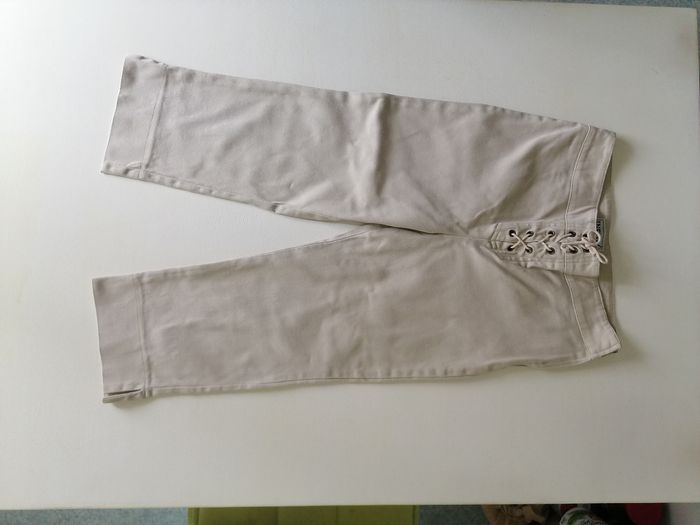 Pantalon fille beige