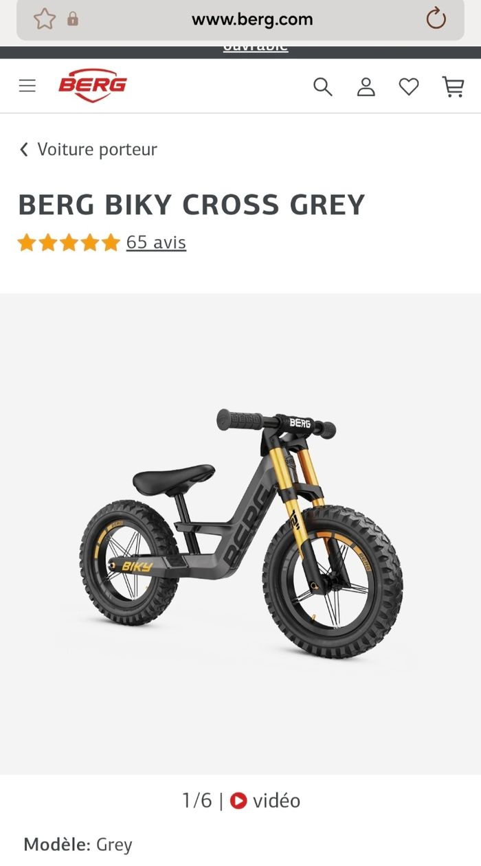 NEUVE draisienne BERG