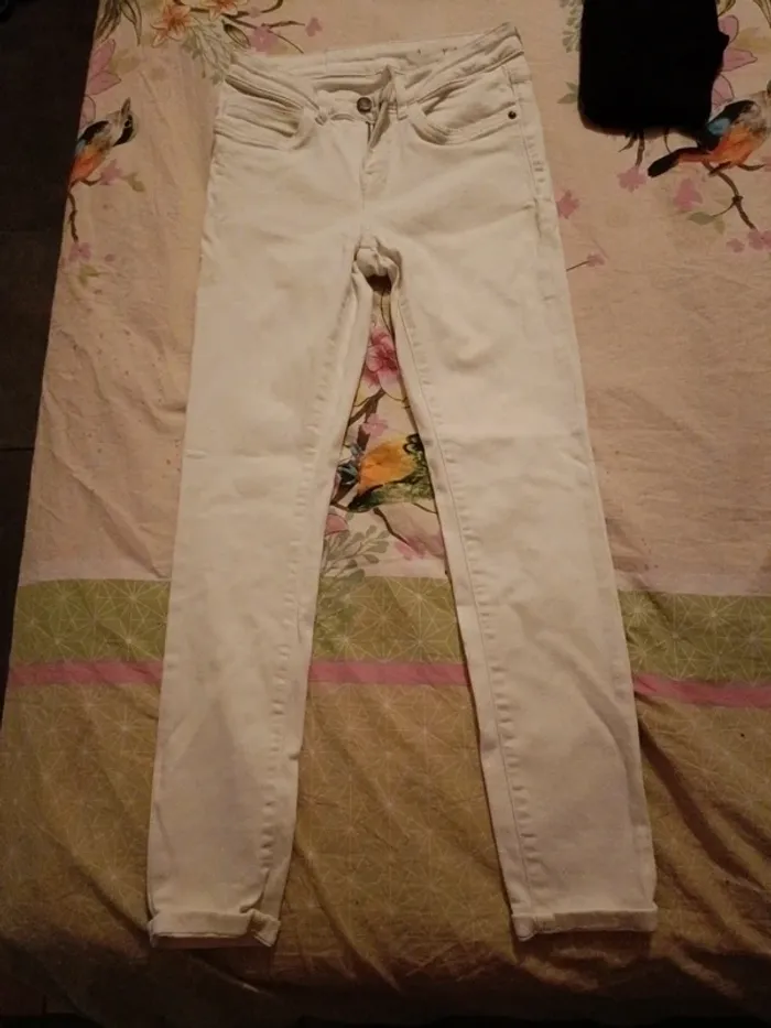Jeans blanc XS noisy may - photo numéro 2