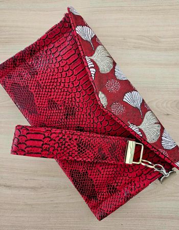 Pochette Jacquard Rouge
