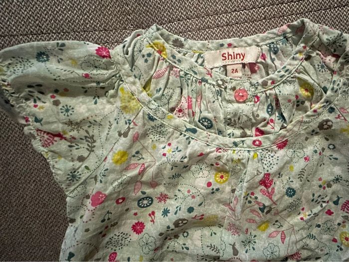 Tunique verte fleurie - photo numéro 2