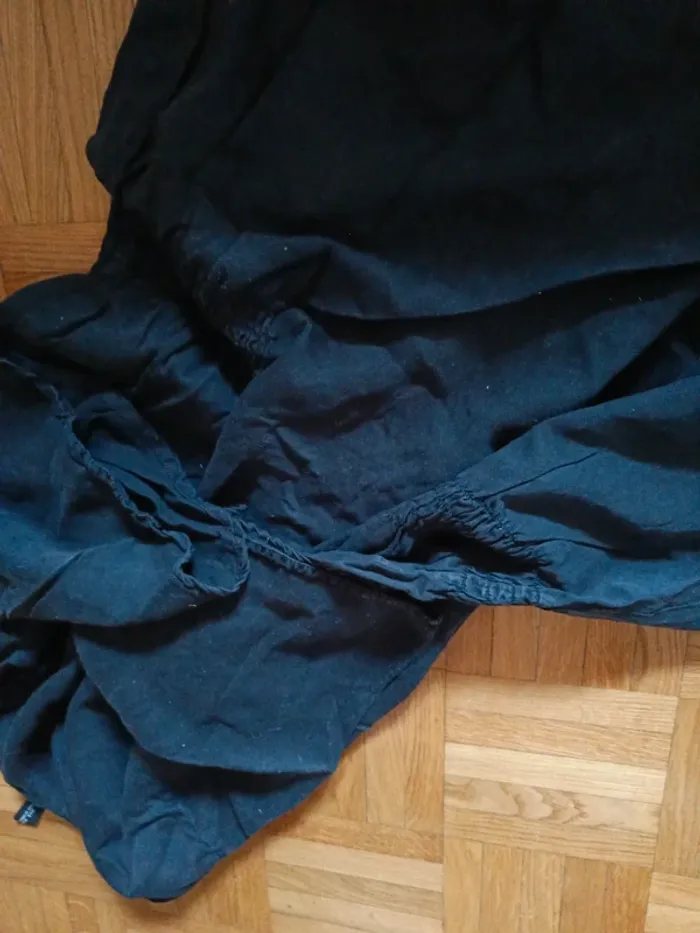 Robe Zara Lyocel boutonnée noire T.L - photo numéro 4