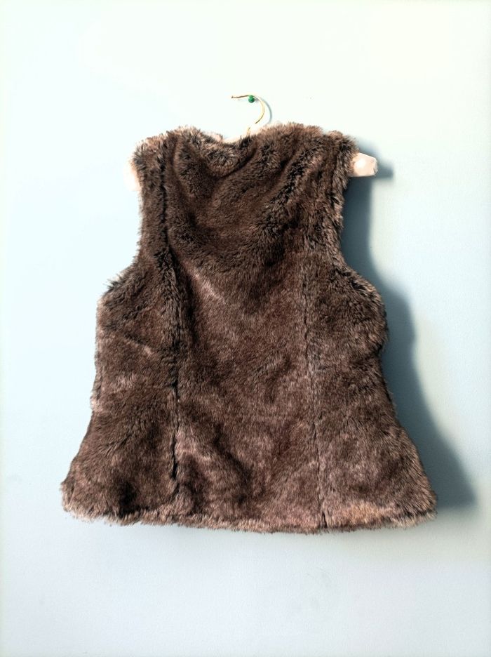 Doudoune fille Catimini 12 ans manteau argente TBE + gilet fourrure amovible - photo numéro 8