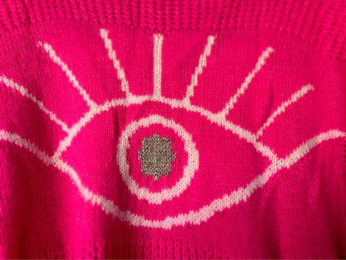 Pull rose col v Carla Giannini taille unique - photo numéro 6