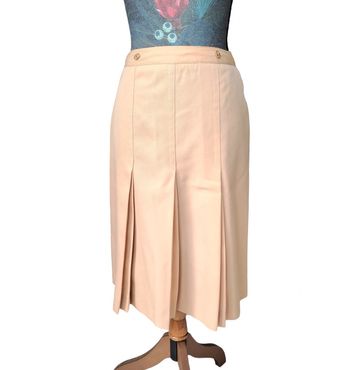 Jupe beige plissée vintage S