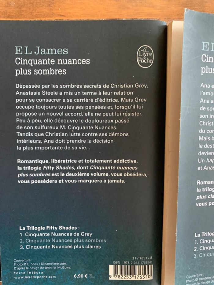 Trilogie cinquante nuance de grey 4 livres - photo numéro 8