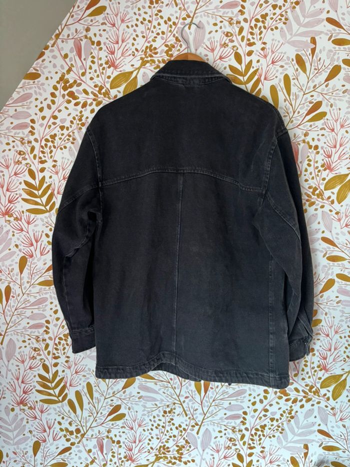 Veste en jean longue noir h&m - photo numéro 3