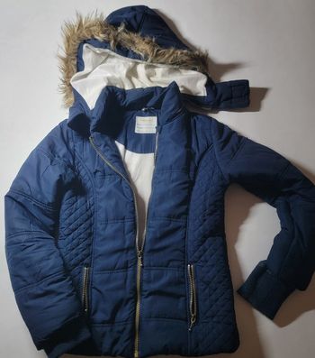 Blouson   bleu marine à  capuche 14 ans