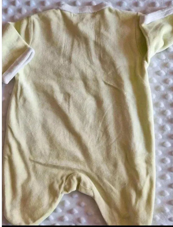 Pyjama velours  manches  longues vert 1  mois - photo numéro 2