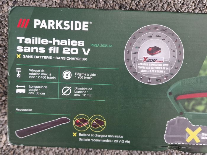 Taille haie sans fil 20 V NEUF - photo numéro 4