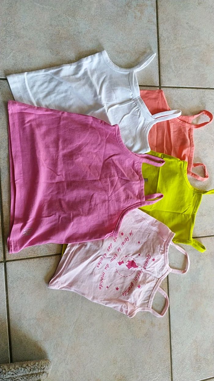 Lot de 5 débardeurs bébé fille