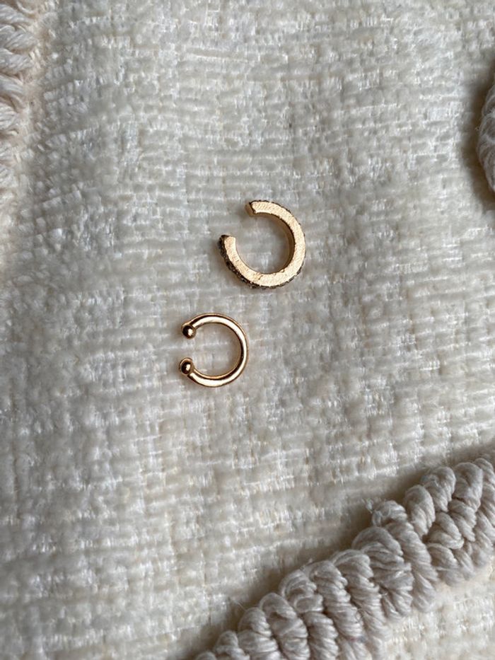 Lot bagues d’oreilles doré très tendance - photo numéro 2