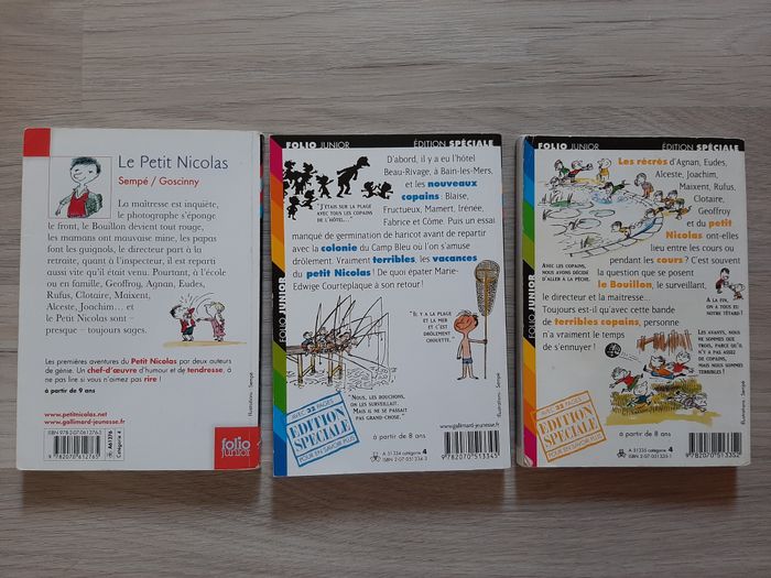 Lot (x3) Livres "Le petit Nicolas", Folio - photo numéro 2