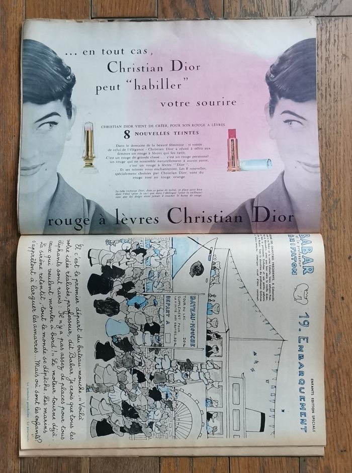 Ancien magazine Elle années 50 Vintage - photo numéro 2