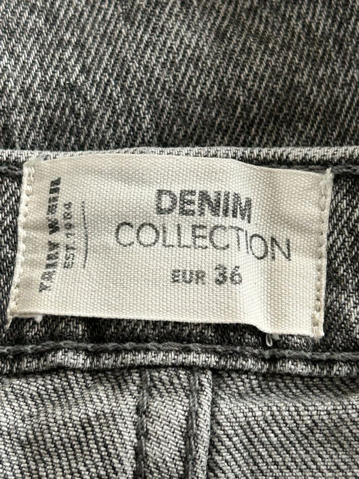 Jean Gris Taille Haute Tally Weijl - Taille 36 - Détails Troués - photo numéro 3