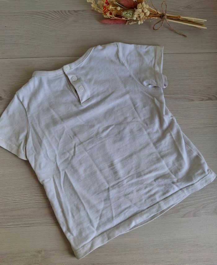 Haut tee-shirt bébé garçon blanc bleu Tape à l’œil TAO  23 mois - photo numéro 3