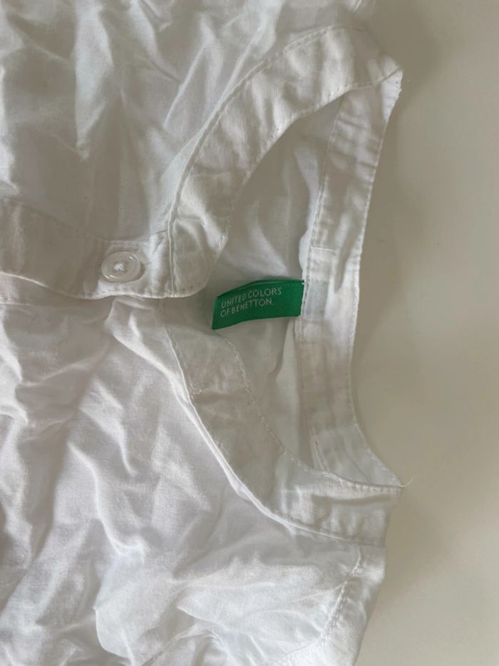 Chemise blanche Benetton 6-7ans - photo numéro 4