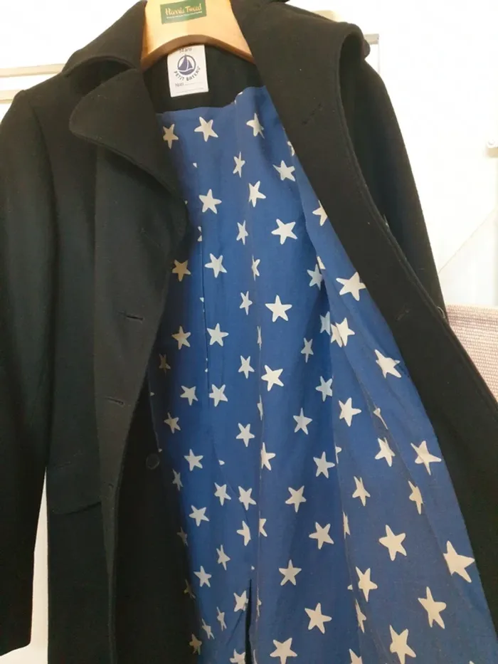 Manteau Caban Laine Petit Bateau Taille 14 ans - photo numéro 4