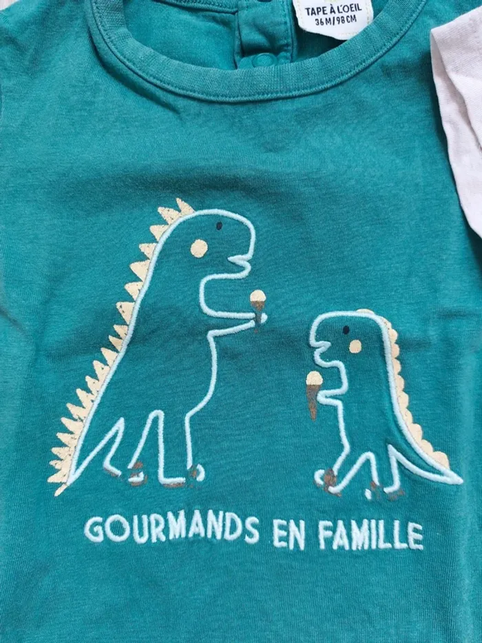 Lot 3 t-shirts manches courtes TAO 36M - photo numéro 5