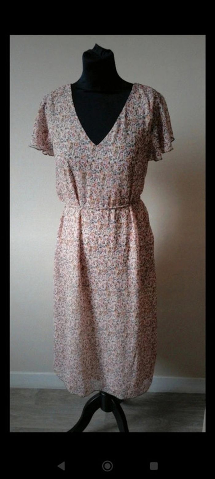 Robe assez longue fleurie 36 Jacqueline de Yong (sans ceinture) - photo numéro 2