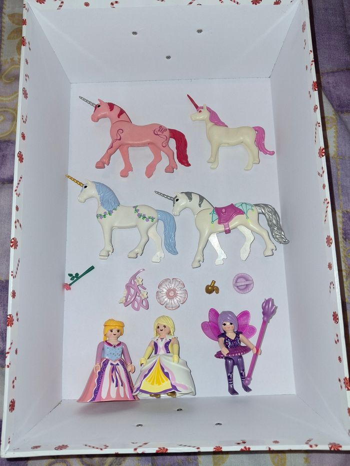 Lot playmobil licornes princesses fée