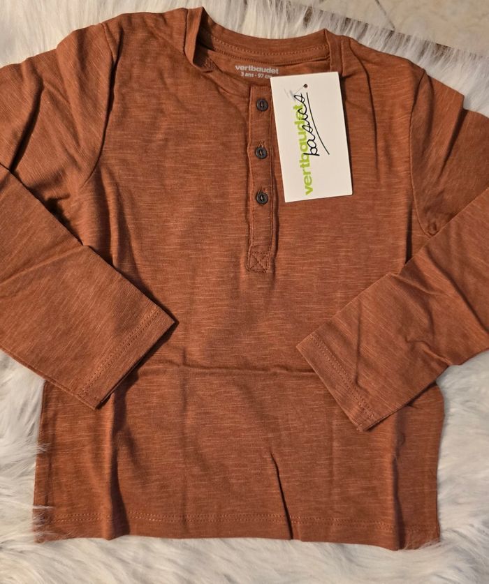 (Neufs non portés) 🏷🥰🤩 Ensemble teeshirt ml et pantalon toile 3ans garçon 🤩🥰💙 - photo numéro 2