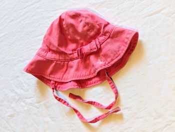 Chapeau Bob Petit Bateau Rose Flot Dessin Bateau Blanc Attache Ficelles Accessoire Petits Enfants