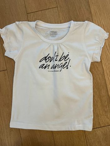Tee shirt  pardon fille 6 ans blanc neuf sans étiquette