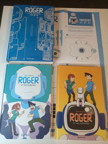 Fourreau 2 BD roger et ses humains tomes 1 et 2 en très bon état