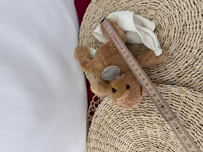 Doudou Ours avec mouchoir blanc Baby Nat - photo numéro 2