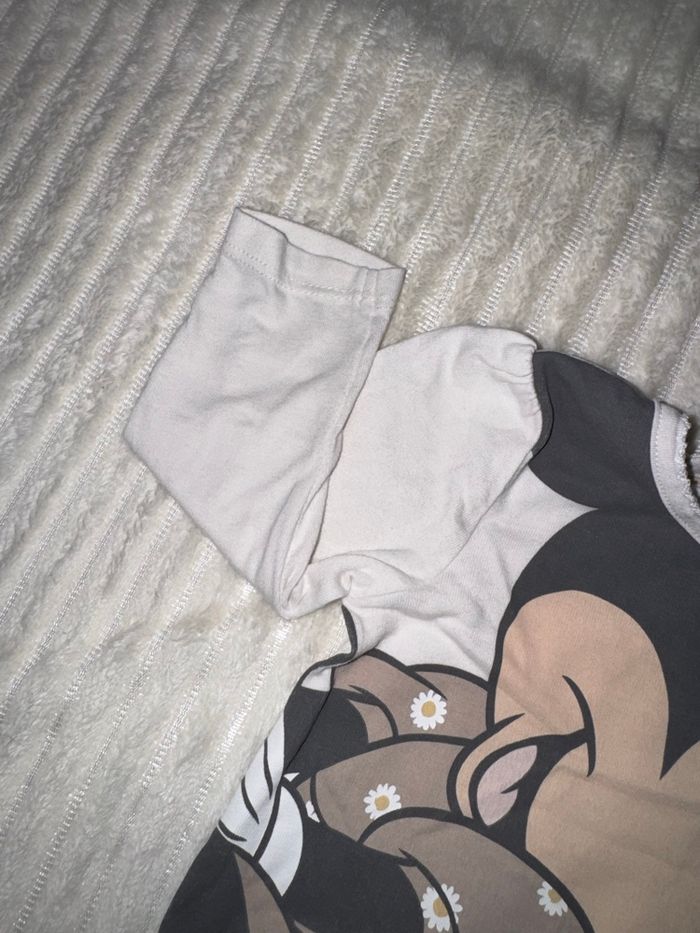 Top manche longue - blanc et marron - Disney Baby - 6 mois - excellent état - photo numéro 6