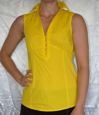 top jaune en coton taille S