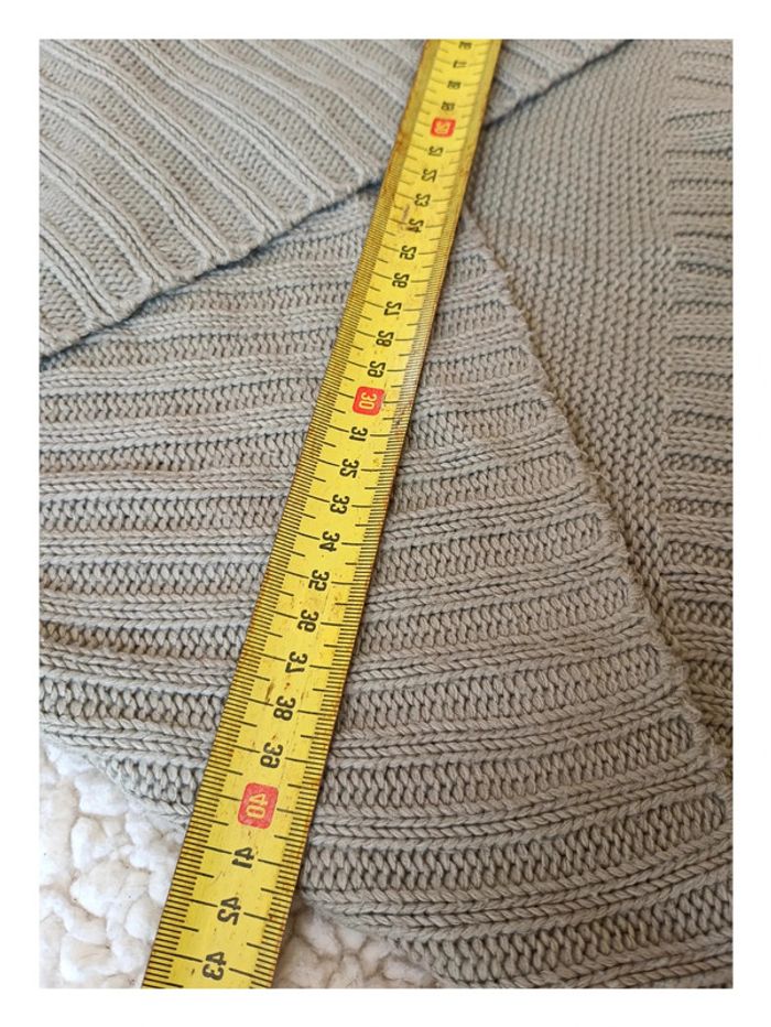 Pull kaki croisé en maille – effet superposé, original - - photo numéro 5