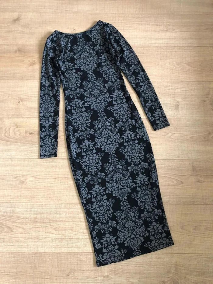 Robe noire et argentée mi longue Boohoo taille 36 jamais portée - photo numéro 11