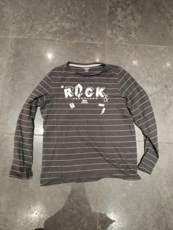 Tee shirt garçon manches longues 12 ans Kiabi