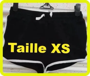 Short  noir blanc  Kiabi  Taille XS