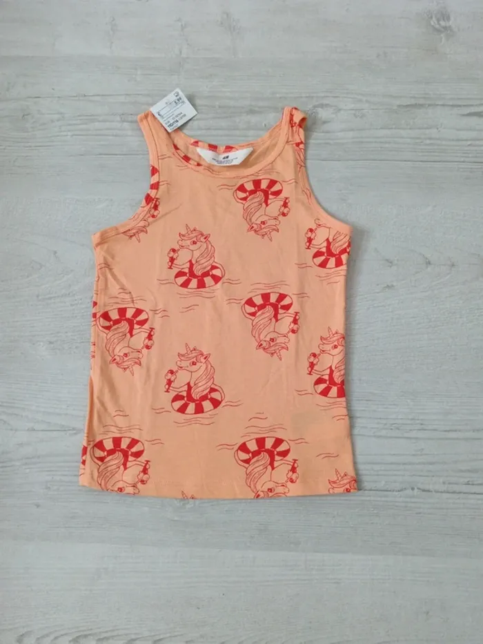 Débardeur orange H&M 4/6 ans 110/116cm