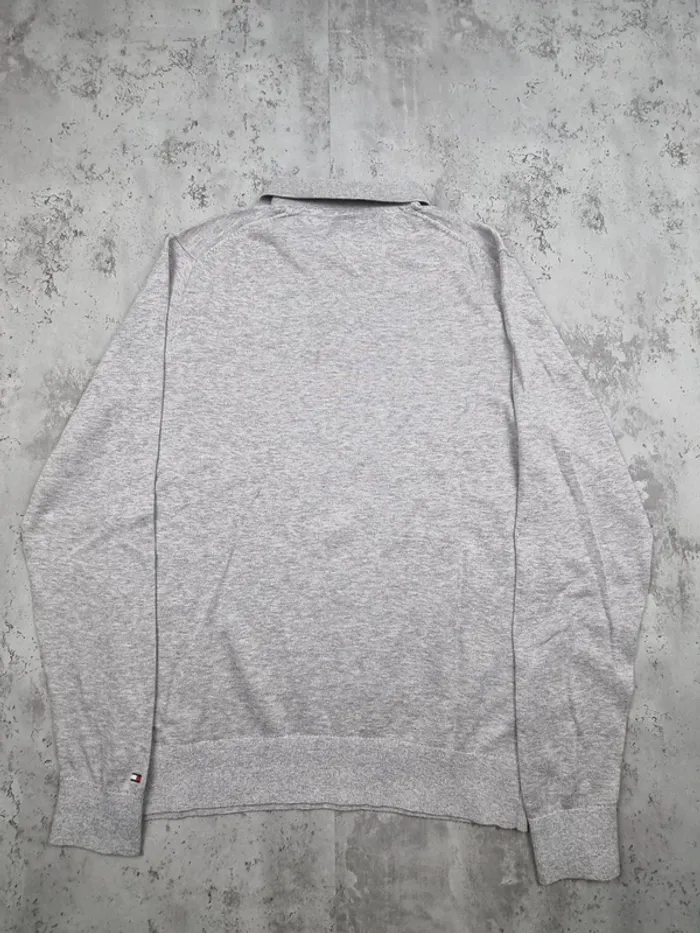 Polo manches longues gris Tommy Hilfiger – Taille L Homme (mesures en photos) - photo numéro 4