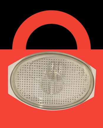 Plat à fromage avec grille et couvercle