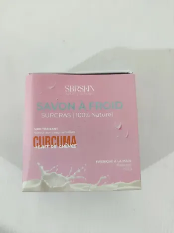 Sbrskin savon à froid surgras 100% naturel  curcuma 100 gr valeur 25€