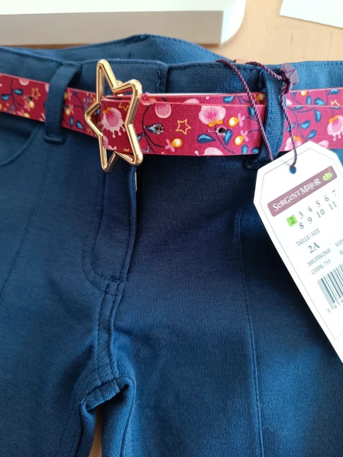 Jean jegging bleu 92cm sergent major neuf - photo numéro 4